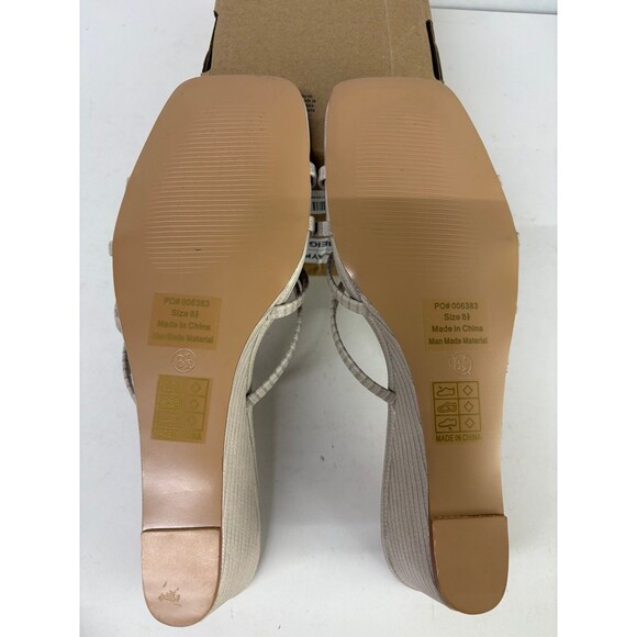 Journee Collection Womens Blayke Beige Strappy Square Toe Wedge Sandals Sz 8.5M - Picture 6 of 6